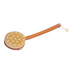 Brosse avec manche long, et dentures de massage