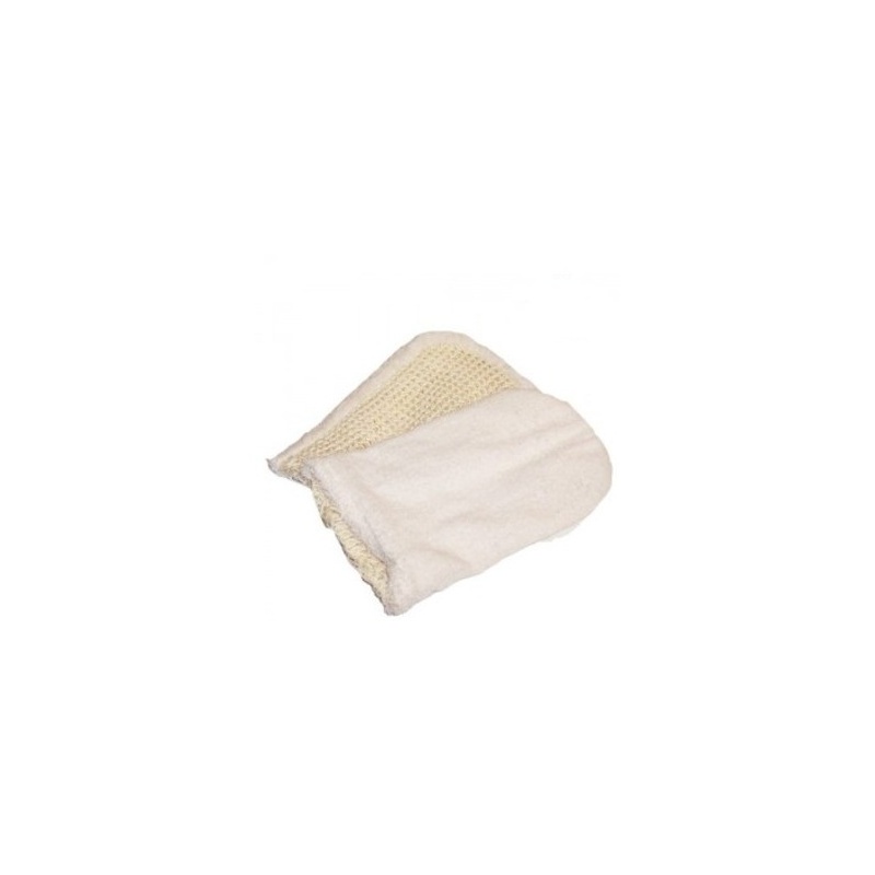 Gant de massage Sisal, tissu éponge