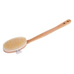 Brosse de bain hêtre, manche démontable Hte Qualité