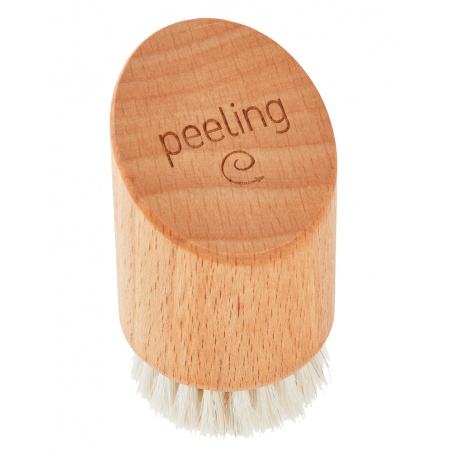 Brosse pour le visage, ronde en hêtre et crin de cheval